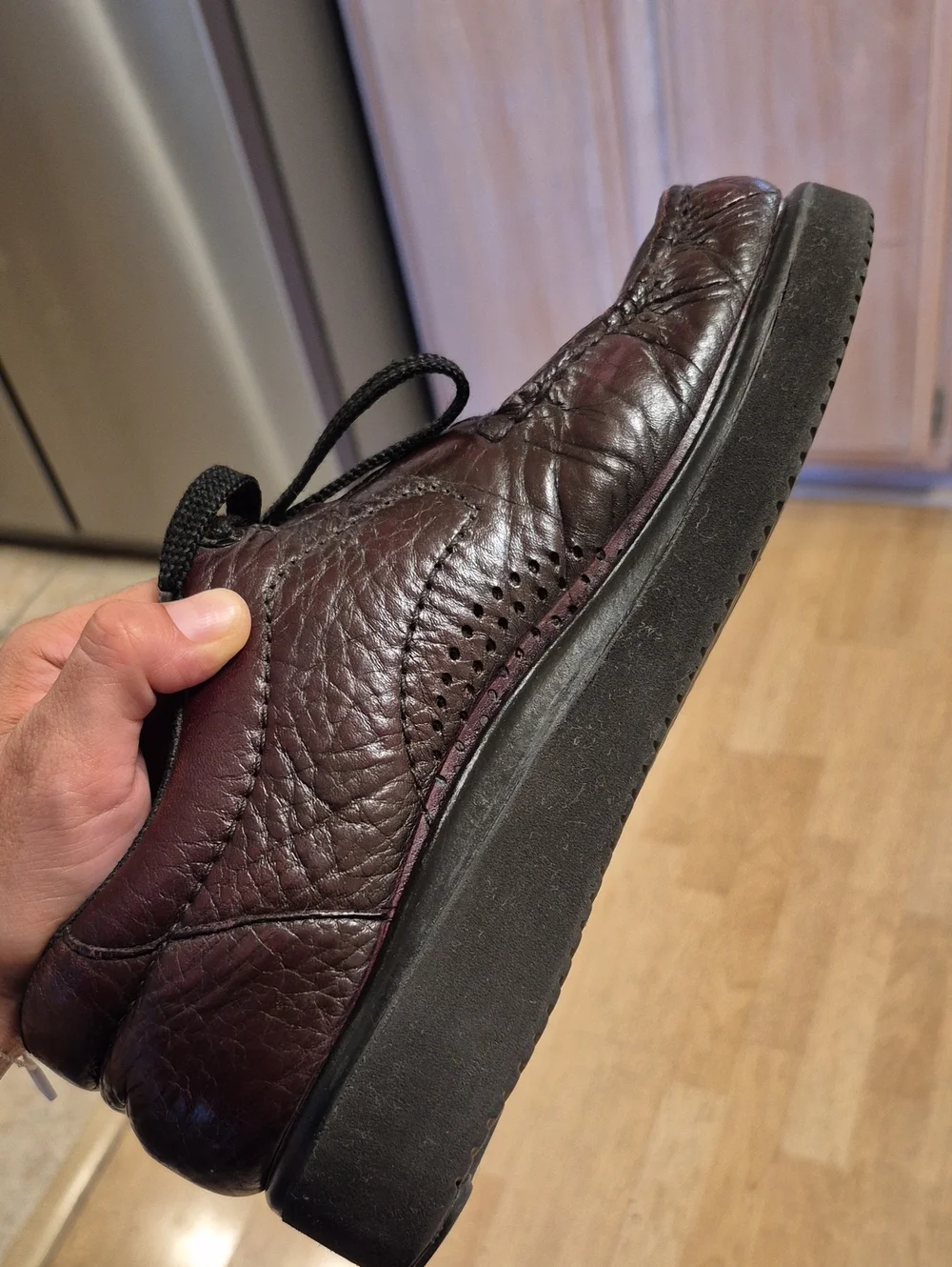 SAS Brown Maroon Leather Shoes